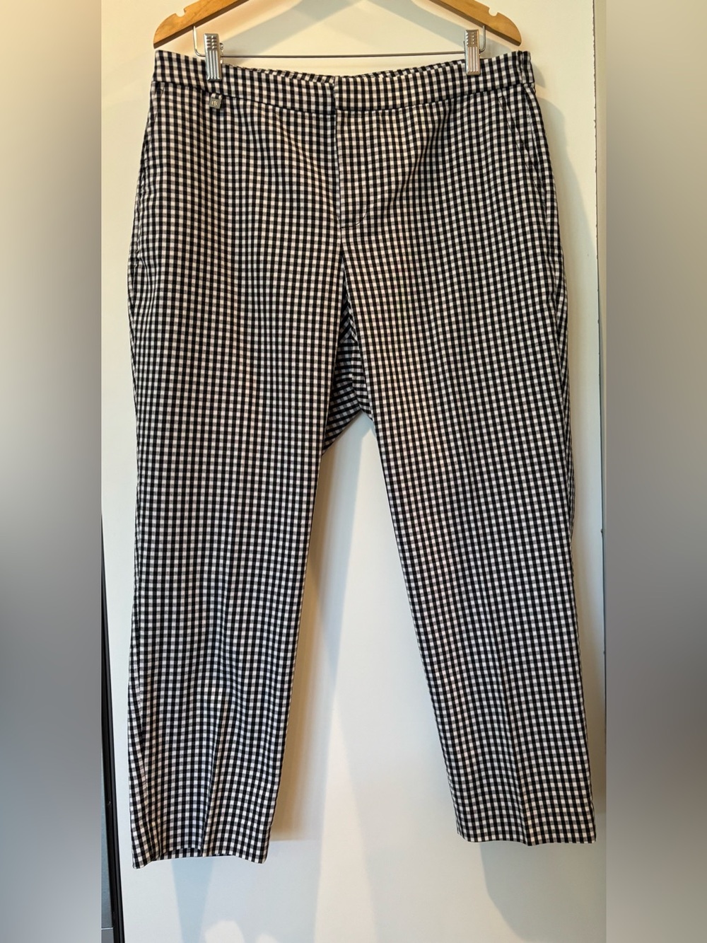 Lauren Ralph Lauren gingham print cropped pants size 16W new without tags!